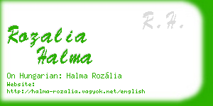 rozalia halma business card